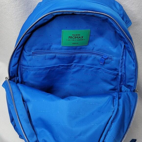Maison Promax Teddy Bear Backpack Blue 15" Unisex Adult Bag Multiple Pockets - Picture 6 of 12